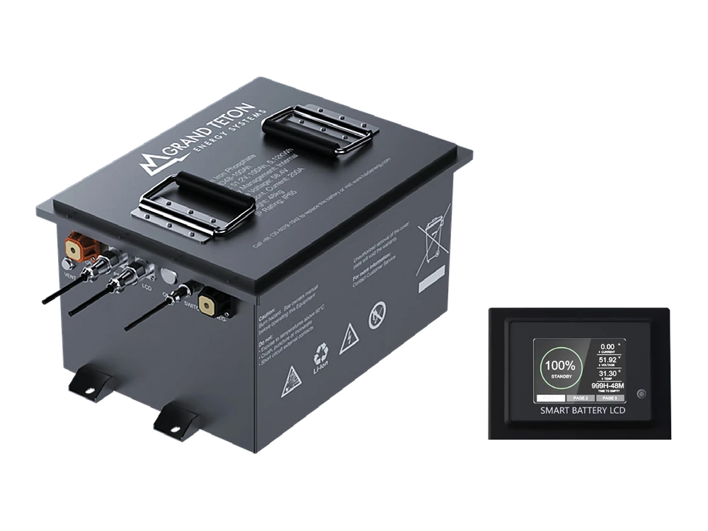 51V 100Ah Grand Teton Energy lithium battery kit with BMS monitor